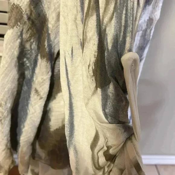 [L]Froccella Two tone Tie Dye layered  tunic LS Dress - Picture 6 of 13